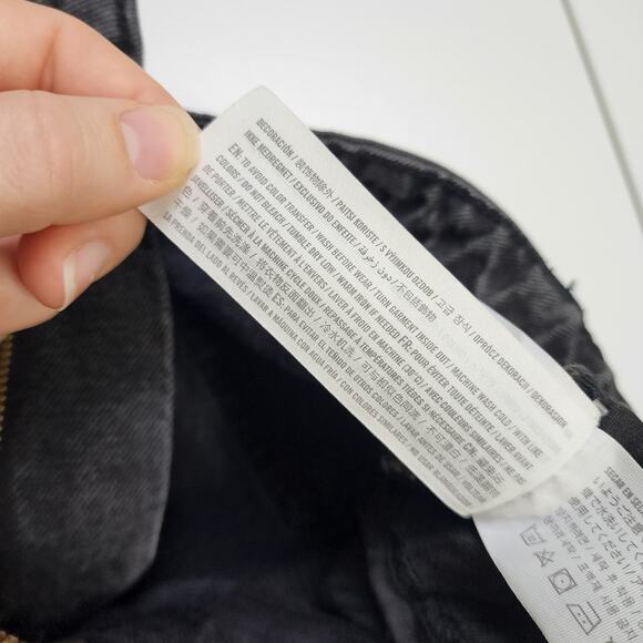 Abercrombie & Fitch Womens High Rise Taper Jean Curve Love Size 2 Long Black - Picture 9 of 13